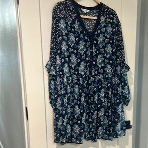 Ophelia Roe Floral Navy Dress